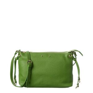 Italian Leather Crossbody, Green